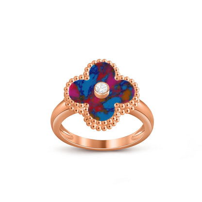 [CLOVER JEWELRY]CLOVER DIAMOND RING ROSE GOLD COLLECTION