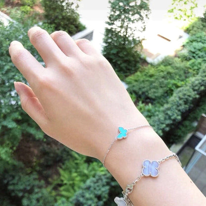 [Clover Jewelry]BUTTERFLY TURQUOISE BUTTERFLY BRACELET SILVER