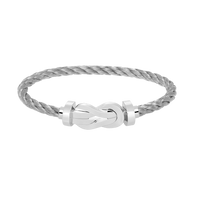[Clover Jewelry]CHANCE LARGE 8 FIGURE BUCKLE NO DIAMOND BRACELET SILVER
