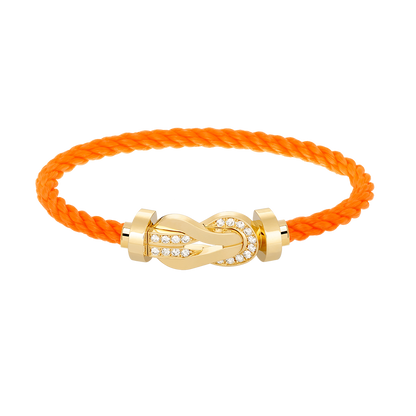 [Clover Jewelry]CHANCE LARGE 8 FIGURE BUCKLE HALF DIAMOND BRACELET GOLD