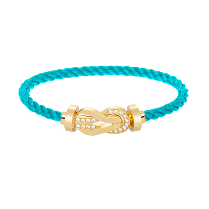 [Clover Jewelry]CHANCE LARGE 8 FIGURE BUCKLE HALF DIAMOND BRACELET GOLD