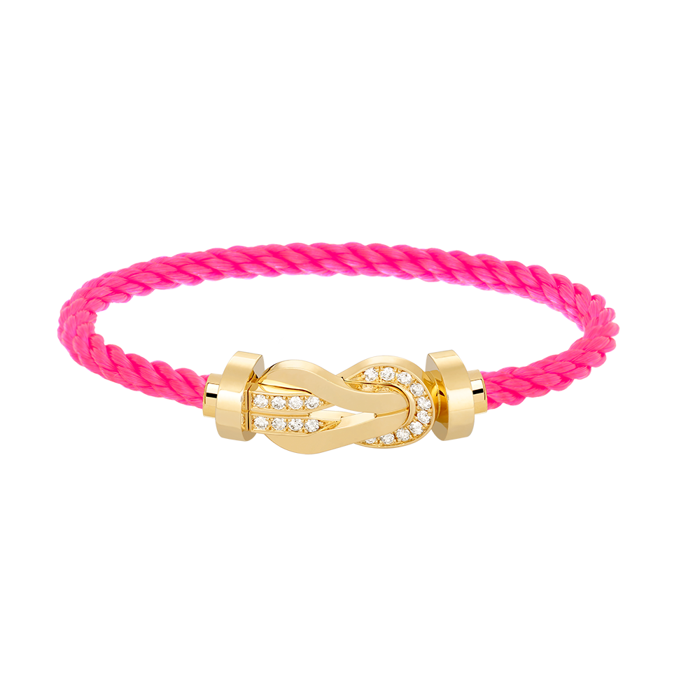 [Clover Jewelry]CHANCE LARGE 8 FIGURE BUCKLE HALF DIAMOND BRACELET GOLD