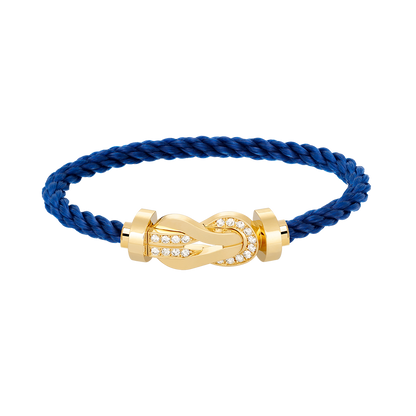 [Clover Jewelry]CHANCE LARGE 8 FIGURE BUCKLE HALF DIAMOND BRACELET GOLD