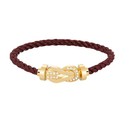 [Clover Jewelry]CHANCE LARGE 8 FIGURE BUCKLE HALF DIAMOND BRACELET GOLD