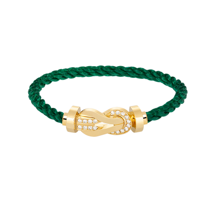 [Clover Jewelry]CHANCE LARGE 8 FIGURE BUCKLE HALF DIAMOND BRACELET GOLD