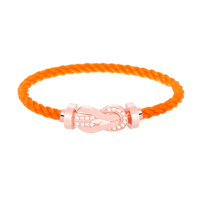 [Clover Jewelry]CHANCE LARGE 8 FIGURE BUCKLE HALF DIAMOND BRACELET ROSE GOLD