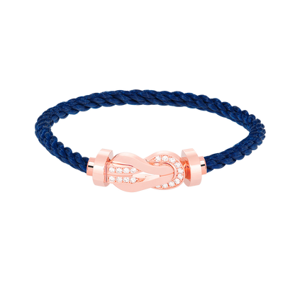 [Clover Jewelry]CHANCE LARGE 8 FIGURE BUCKLE HALF DIAMOND BRACELET ROSE GOLD