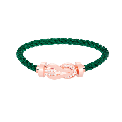 [Clover Jewelry]CHANCE LARGE 8 FIGURE BUCKLE HALF DIAMOND BRACELET ROSE GOLD