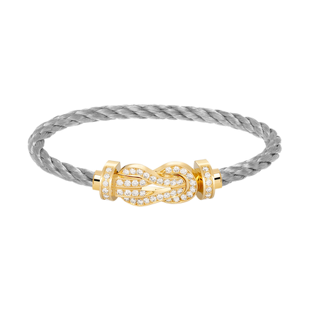 [Clover Jewelry]CHANCE LARGE 8 FIGURE BUCKLE FULLDIAMOND BRACELET GOLD