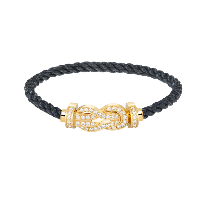 [Clover Jewelry]CHANCE LARGE 8 FIGURE BUCKLE FULLDIAMOND BRACELET GOLD