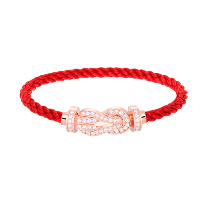 [Clover Jewelry]CHANCE LARGE 8 FIGURE BUCKLE FULL DIAMOND BRACELET ROSE GOLD
