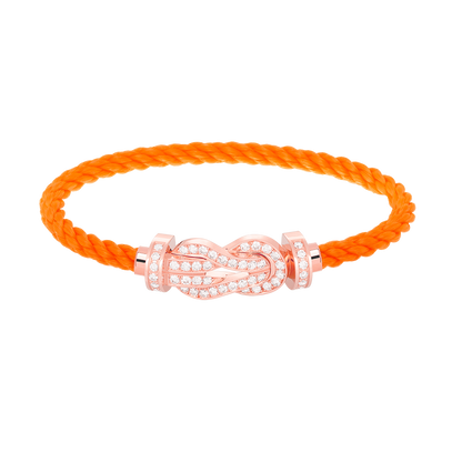 [Clover Jewelry]CHANCE LARGE 8 FIGURE BUCKLE FULL DIAMOND BRACELET ROSE GOLD