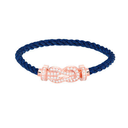 [Clover Jewelry]CHANCE LARGE 8 FIGURE BUCKLE FULL DIAMOND BRACELET ROSE GOLD