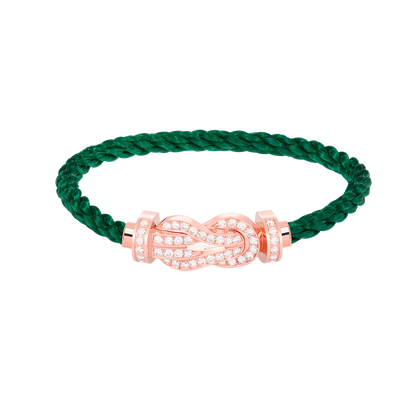 [Clover Jewelry]CHANCE LARGE 8 FIGURE BUCKLE FULL DIAMOND BRACELET ROSE GOLD