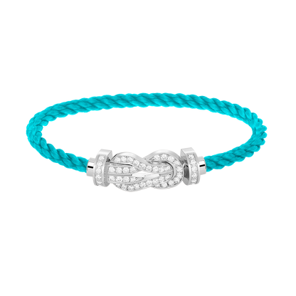 [Clover Jewelry]CHANCE LARGE 8 FIGURE BUCKLE FULL DIAMOND BRACELET SILVER