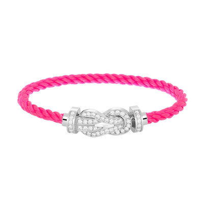 [Clover Jewelry]CHANCE LARGE 8 FIGURE BUCKLE FULL DIAMOND BRACELET SILVER