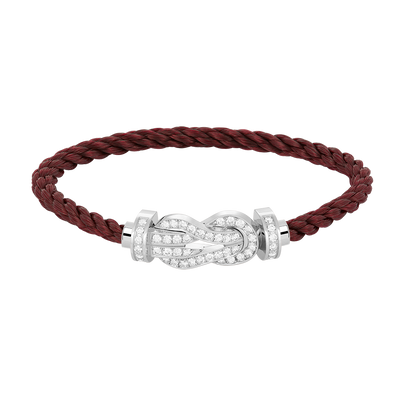 [Clover Jewelry]CHANCE LARGE 8 FIGURE BUCKLE FULL DIAMOND BRACELET SILVER