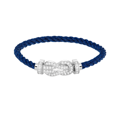 [Clover Jewelry]CHANCE LARGE 8 FIGURE BUCKLE FULL DIAMOND BRACELET SILVER