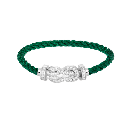 [Clover Jewelry]CHANCE LARGE 8 FIGURE BUCKLE FULL DIAMOND BRACELET SILVER