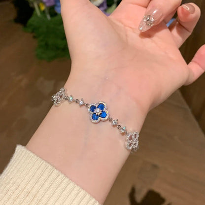 [Clover Jewelry]CLOVER 5 MOTIF PINK BLUE RED WHITE BRACELET