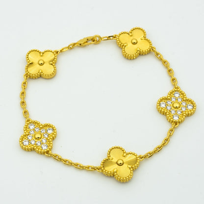 [CLOVER JEWELRY] CLOVER 5 MOTIF LASER BRACELET COLLECTION