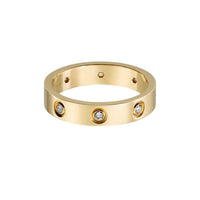 [Clover Jewelry]LOVE 4MM 8 DIAMOND RING