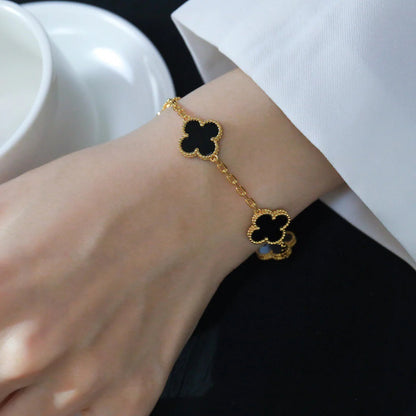 [Clover Jewelry] CLOVER 5 MOTIF ONYXS BRACELET COLLECTION