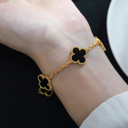 [Clover Jewelry] CLOVER 5 MOTIF ONYXS BRACELET COLLECTION