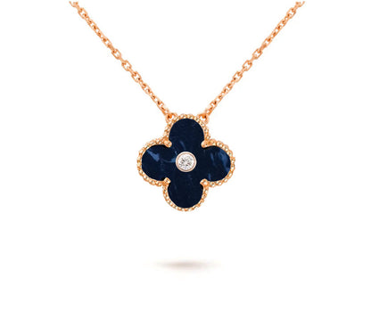 [CLOVER JEWELRY]CLOVER 15MM DIAMOND SINGLE FLOWER NECKLACE COLLECTION
