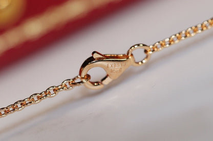 [Clover Jewelry]LOVE NECKLACE PINK GOLD AND SILVER