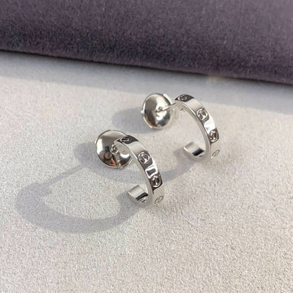 [Clover Jewelry]LOVE EARRINGS 2.65MM SILVER