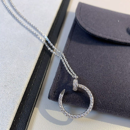 [Clover Jewelry]JUSTE NECKLACE SILVER DIAMONDS