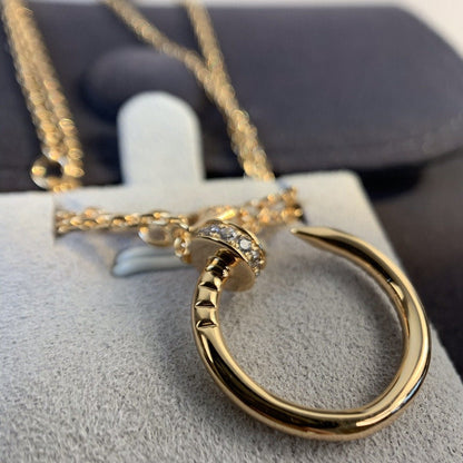 [Clover Jewelry]JUSTE NECKLACE PINK GOLD DIAMONDS