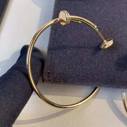 [Clover Jewelry]JUSTE EARRINGS GOLD DIAMONDS 1.8MM