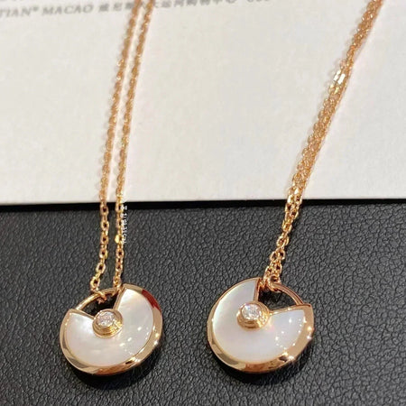 [Clover Jewelry]AMULETTE ROSE GOLD MOP NECKLACE