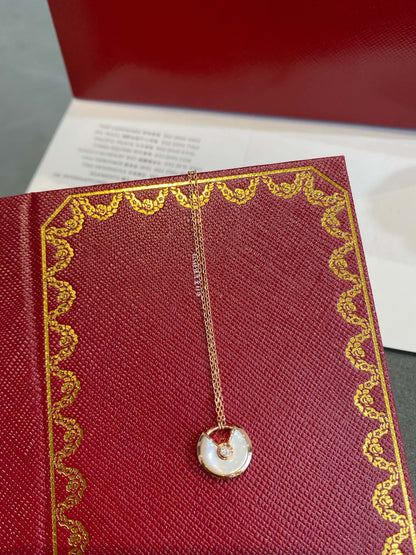[Clover Jewelry]AMULETTE ROSE GOLD MOP NECKLACE