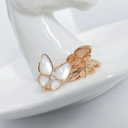 [CLOVER JEWELRY]BUTTERFLY MOP DIAMOND EARRINGS