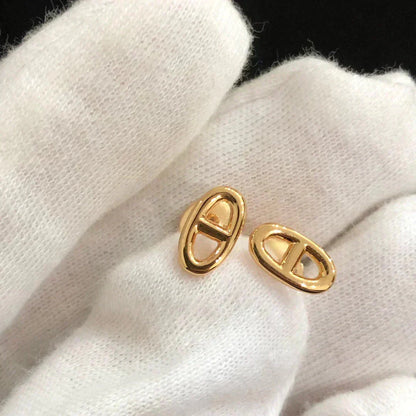 [Clover Jewelry]CHAINE SMALL EARRINGS GOLD AND SILVER
