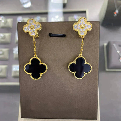 [CLOVER JEWELRY]CLOVER  2 MOTIFS  DIAMOND  EARRINGS (MULTIPLE CHOICESç´
