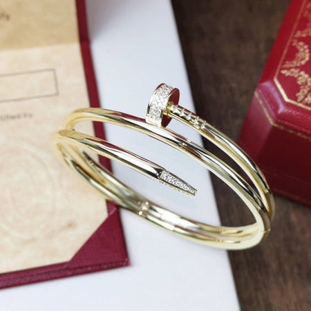 [CLOVER JEWELRY]JUSTE BRACELET 3.5MM DOUBLE ROW DIAMOND