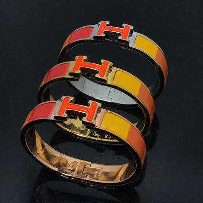 [Clover Jewelry]H BRACELET ORANGE RAINBOW CERAMIC