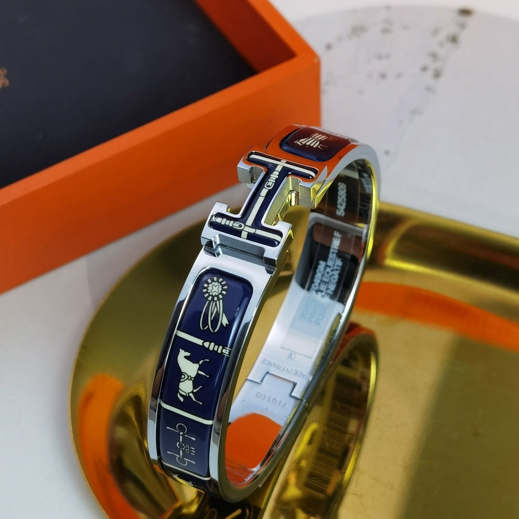 [Clover Jewelry]H COUVERTURES DARK BLUE BRACELET