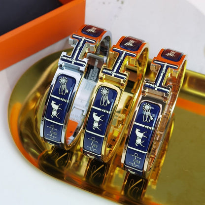 [Clover Jewelry]H COUVERTURES DARK BLUE BRACELET