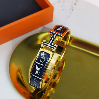 [Clover Jewelry]H COUVERTURES DARK BLUE BRACELET