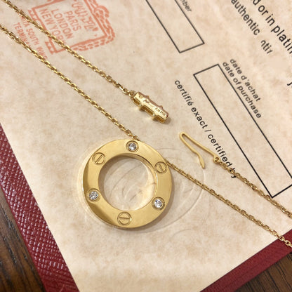 [Clover Jewelry]LOVE NECKLACE 16MM 3 DIAMONDS