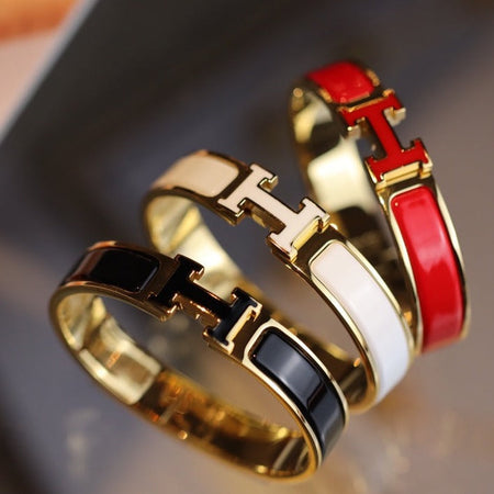 [Clover Jewelry]H BRACELET 12MM GOLD