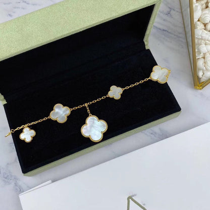[Clover Jewelry]MAGIC CLOVER MOP GOLD BRACELET 5 MOTIFS