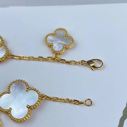[Clover Jewelry]MAGIC CLOVER MOP GOLD BRACELET 5 MOTIFS