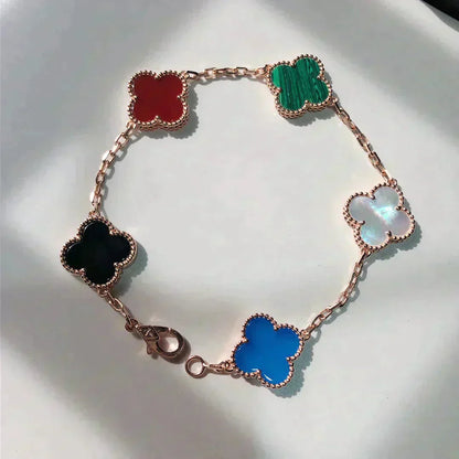 [Clover Jewelry]CLOVER 5 MOTIFS MULTICOLOR BRACELET