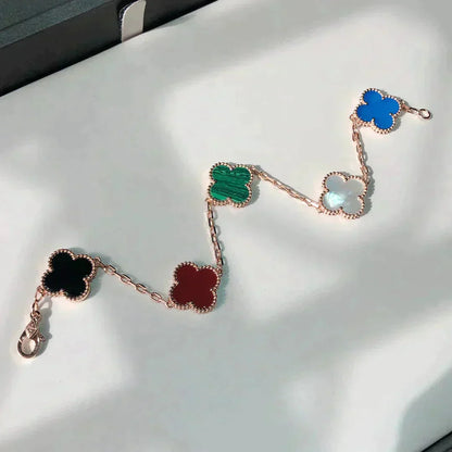 [Clover Jewelry]CLOVER 5 MOTIFS MULTICOLOR BRACELET
